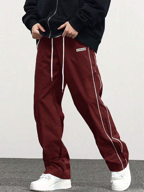 クロスボーダー欧米カジュアルパンツ男性2025新作春夏アメリカンスポーツストレートパンツゆるいワイドパンツTK1028|undefined
