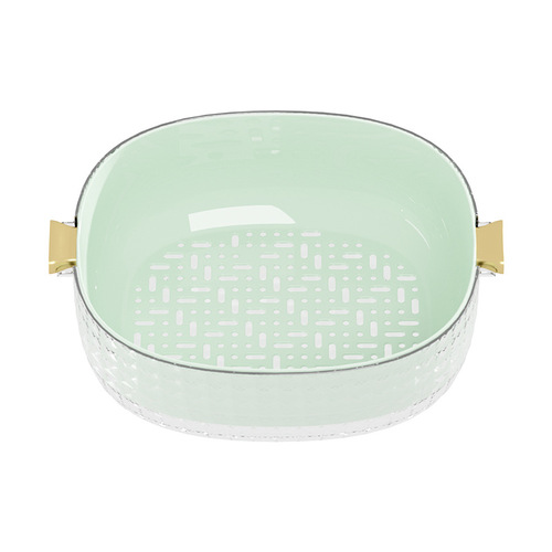 Household double-layer sink drain basket light luxury kitchen dual-use vegetable basket fruit storage basket sink drain basin