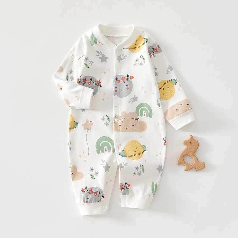 婴儿四季款纯棉a类外出家居服宝宝舒适时尚睡衣爬服安阳童装哈衣|undefined