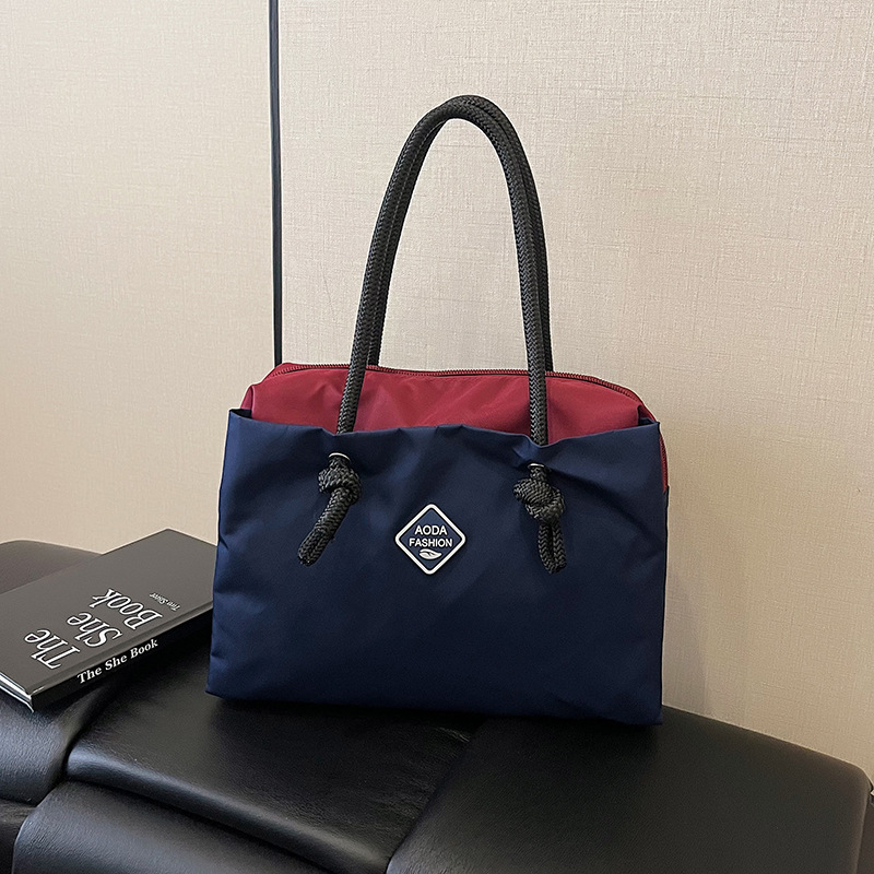 クロスボーダー新スタイルコントラストカラー多用途ハンドバッグ通勤大容量学生バッグランチボックスバッグ小さな新鮮な女性のハンドバッグ|undefined