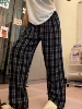 084# Retro Black Check [Trousers]