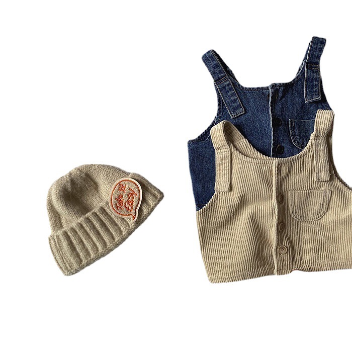 INS estilo coreano ropa para niños otoño nuevo bebé Chaleco de mezclilla retro niños y niñas Chaleco de moda de un solo pecho en stock