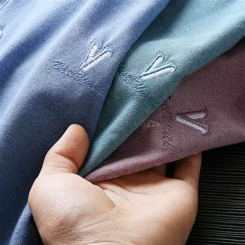 Удобно и мягко! Вышивка! Футболка с короткими рукавами летняя внешность хвост рубашка поло с одним отворотом папа Повседневный Топ для средних лет