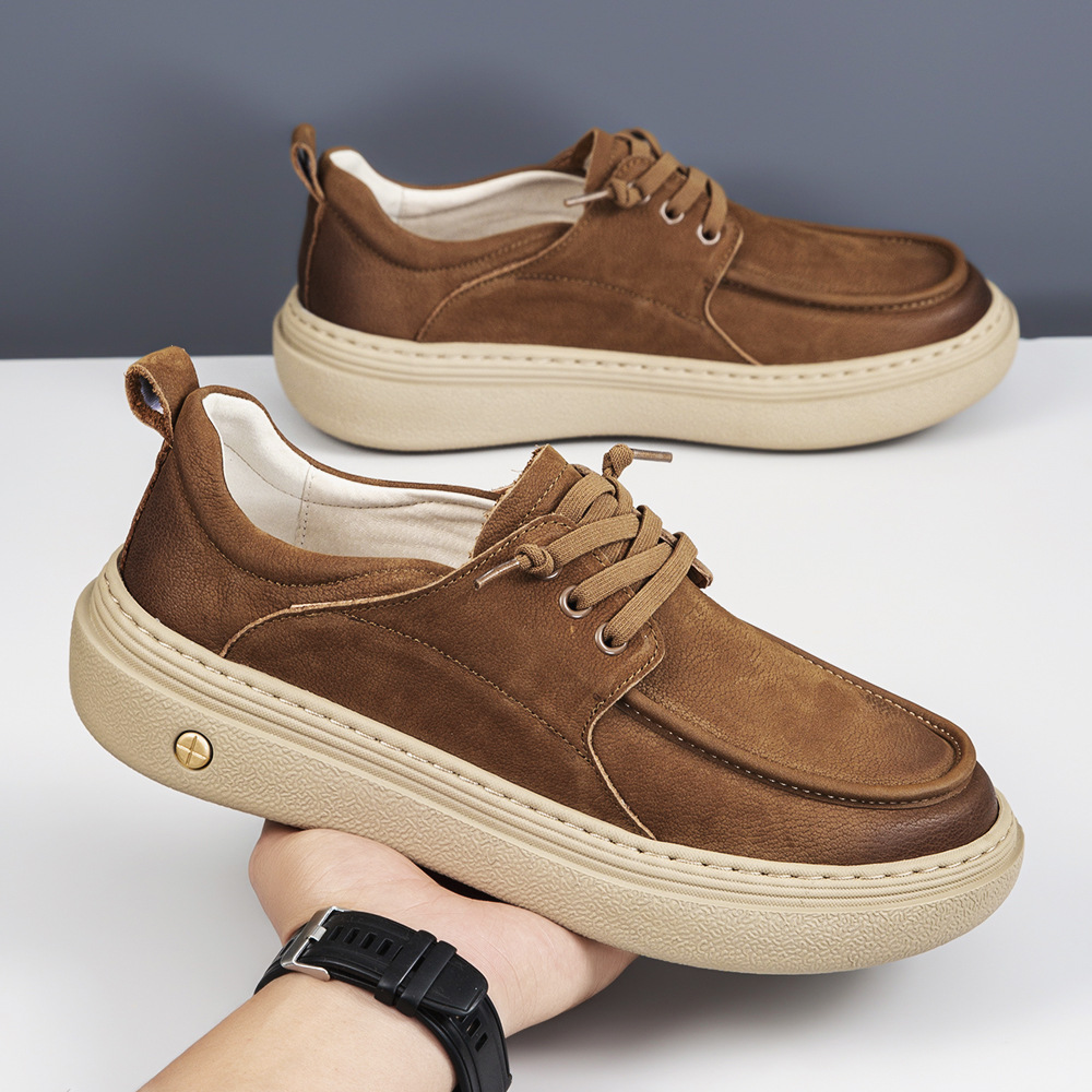 Light Luxury Men's Casual Sneakers, Autumn Slip-On Lazy Men's Shoes, Live Broadcast Thick-Soled Large Size Sports Shoes, Wide-Toe Men's Shoes