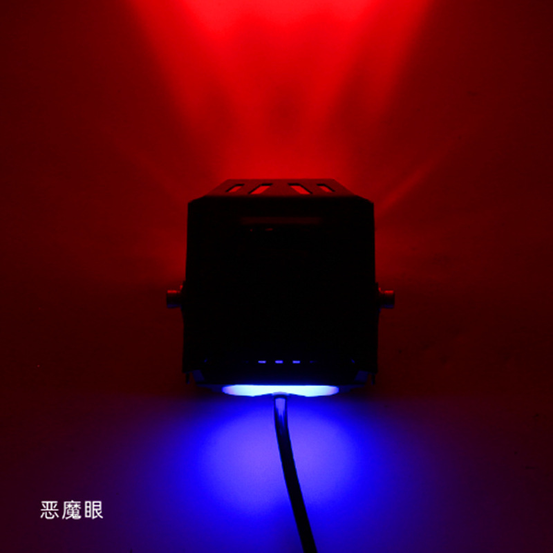 faro de motocicleta de alto brillo LED de dos colores faro de alto alcance y bajo alcance todo en un vehículo todoterreno reformado faro de motocicleta