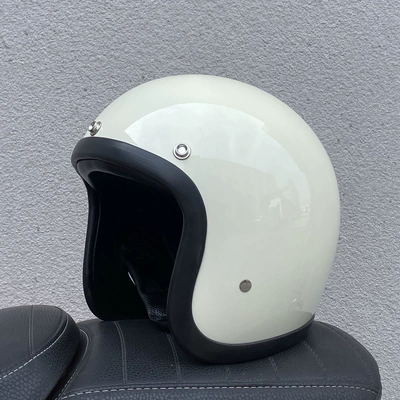 Motosiklet kaskı (dəbilqə), 500Tx Helmet Half Helmet - milky-white-s