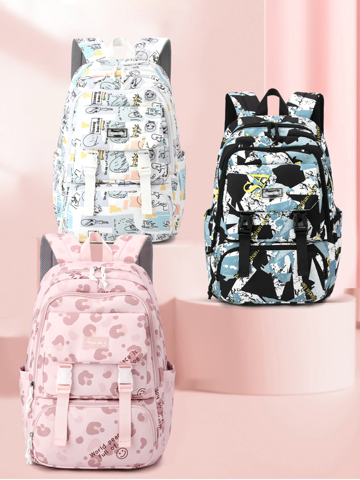 Niños impreso ligero mochila niñas de alta calidad INS de gran capacidad estudiante de secundaria mochila de los hombres de la escuela secundaria