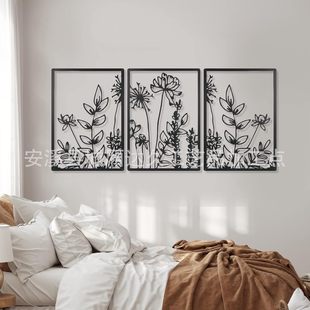 4 Metal Wall Art Deco Minimalism Abstract Woman Single Line Painting Wall Art Female Home Decor