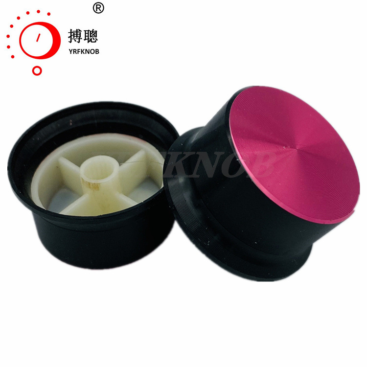 帽型电位器旋钮 宇润发全新款冒顶红色铝合金旋钮 直径30-35*15高
