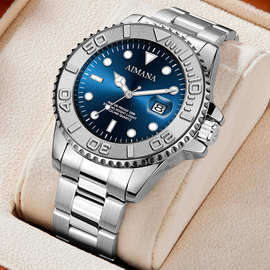 瑞士品牌钢带防水夜光男士手表石英Antique watch直播外贸代发