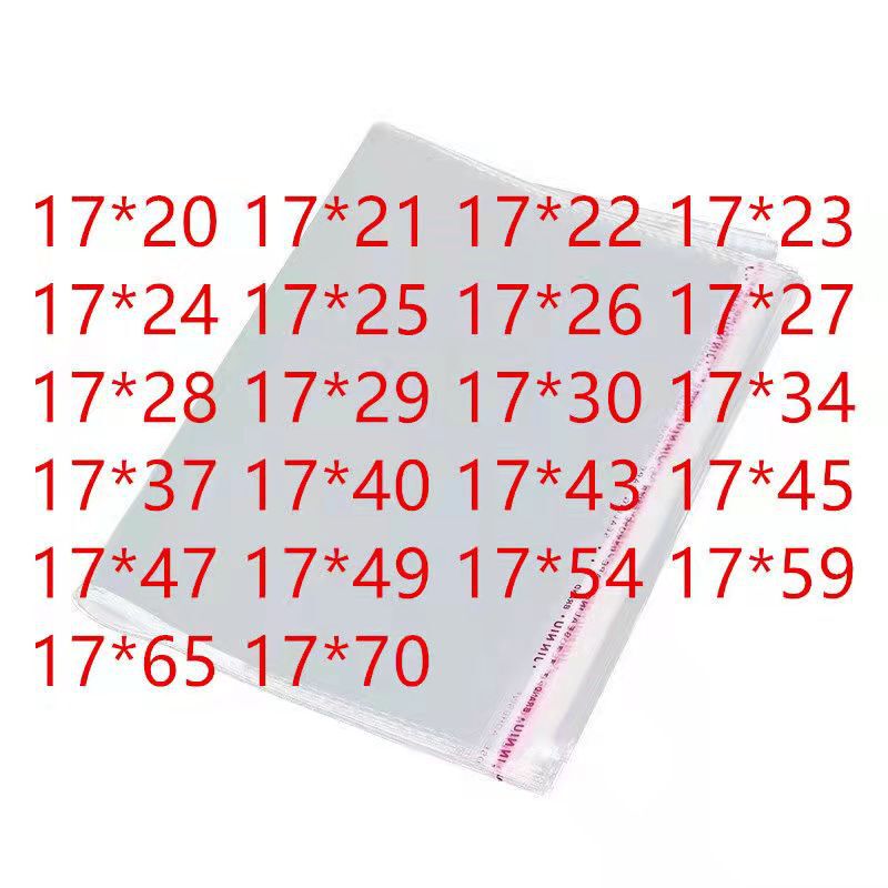 100 17 wide spot OPP bag transparent plastic bag 0PP transparent packaging bag self-adhesive bag 0PP plastic bag