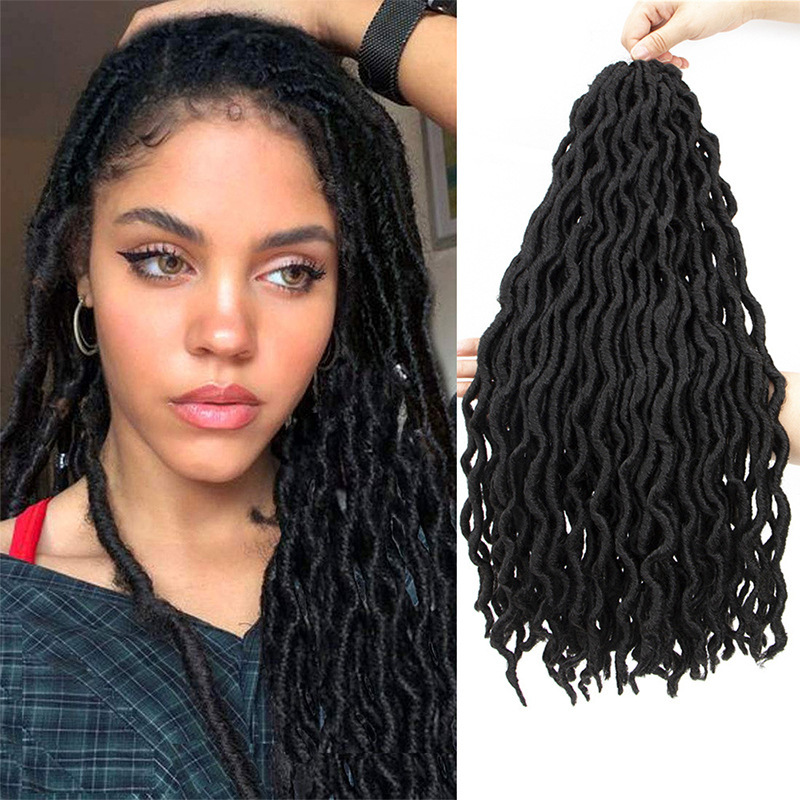 Curly Gypsy synthetic fiber wigs, African dreadlocks, crochet hair extensions, Gypsy Locs Hair, cross-border manufacturer wholesale Curly Gypsy synthetic fiber wigs, African dreadlocks, crochet hair extensions, Gypsy Locs Hair, cross-border manufacturer wholesale