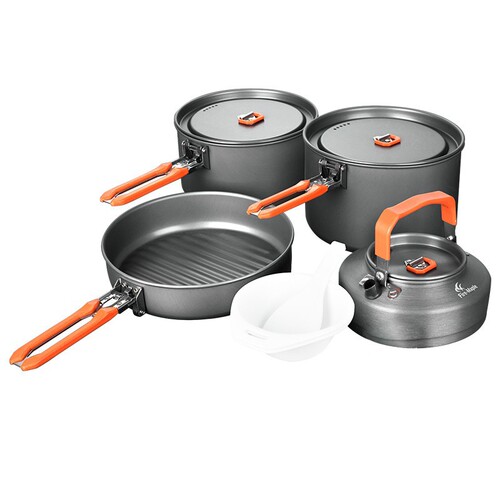 Fire Maple Feast 4 Outdoor Pot Camping Pot Set for 3-4 Persons Portable Folding Outdoor Cooking Pot with 0.8L Teapot