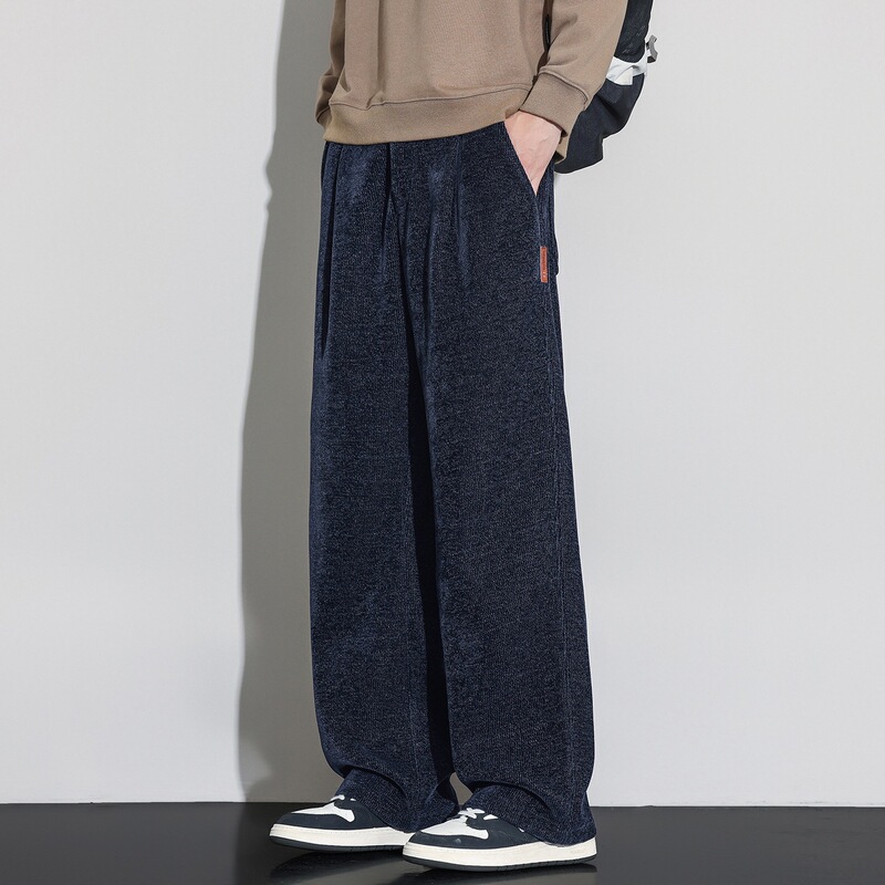 Old Money style corduroy casual pants with a semi-elastic waistband, 2026 new men's straight-leg casual trendy sweatpants Old Money style corduroy casual pants with a semi-elastic waistband, 2026 new men's straight-leg casual trendy sweatpants