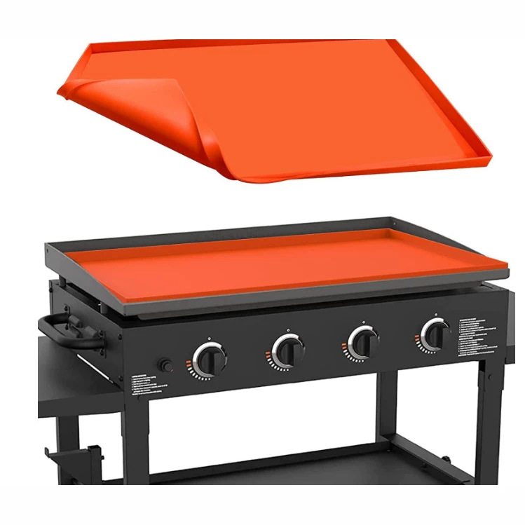 Cross-border hot-selling wholesale cleaning blackstone barbecue grill oil-draining mat silicone heat-insulating mat
