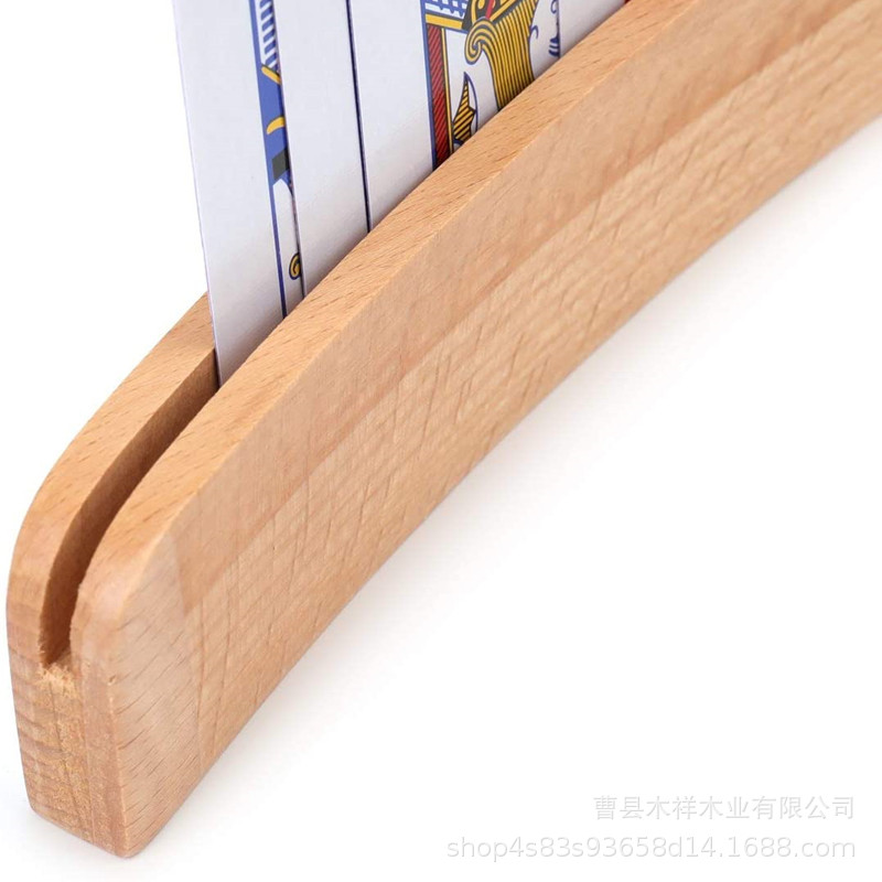 Estante de tarjeta de juego de madera maciza base de tarjeta de juego manos libres estante de almacenamiento estante de tarjeta de madera titular de tarjeta de haya