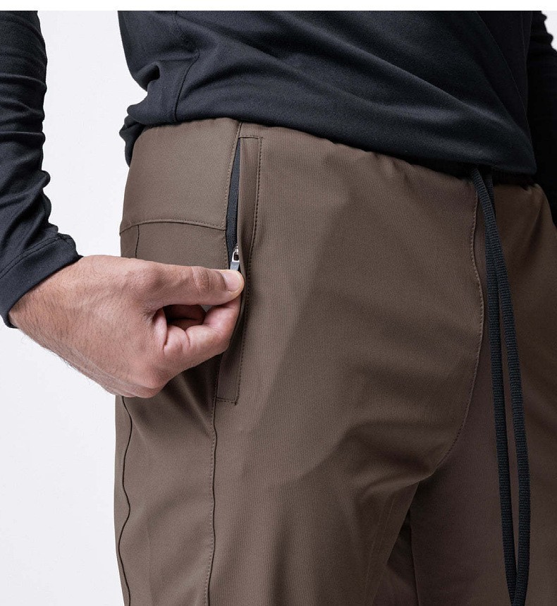 Comercio exterior nuevos Pantalones deportivos de seda de hielo Pantalones deportivos de verano de los hombres de secado rápido de fitness pantalones casuales sueltos atados al tobillo