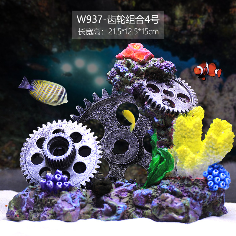 Tanque de peces de coral artificial paisaje arrecife rocalla escape casa falso árbol de coral tanque de peces decoración del paisaje tanque de agua de mar paisaje