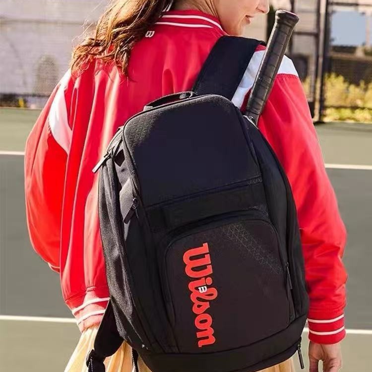 WV Ersheng French Open 2026 New Double-Shoulder Tennis Bag Zheng Qinwen US Open Men's and Women's Bear Tennis Racket Bag