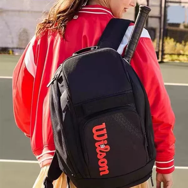 WV Ersheng French Open 2026 New Double-Shoulder Tennis Bag Zheng Qinwen US Open Men's and Women's Bear Tennis Racket Bag