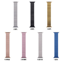 適用蘋果手錶iwatch9不鏽鋼彈簧彈力錶帶applewatch9智能手錶錶帶