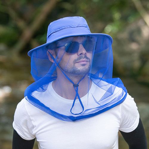 Outdoor Mesh Mosquito Hat for Men and Women, Summer Sunshade Sun Protection Hat, Hiking Anti-Mosquito Sun Hat, Quick-Drying Fishing Hat