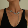 Accessory, necklace from pearl with tassels, European style