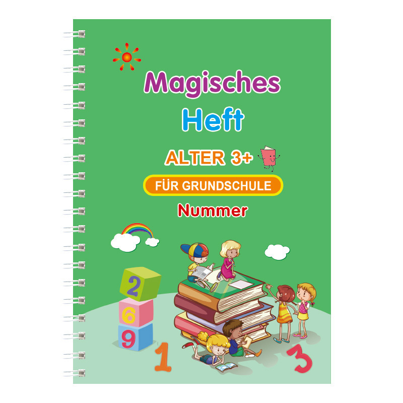 German Cross-Border International Trade Amazon E-commerce English Version Children's Groove Character Copywriting Magic Hard Pen Calligraphy Practice Control Training Book