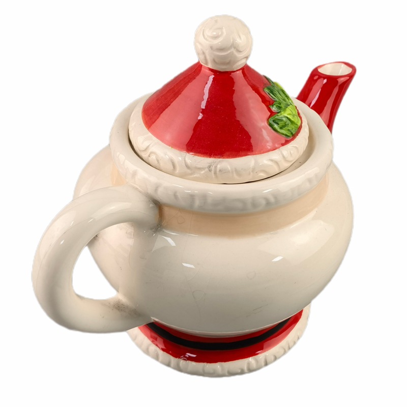 Cerámica Santa tetera Santa tetera de agua serie de platos de Navidad tetera de leche hecha a mano
