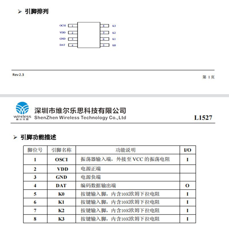 ֻL1527 SOP-8 ңIC оƬ  EV1527 HS1527ɼ