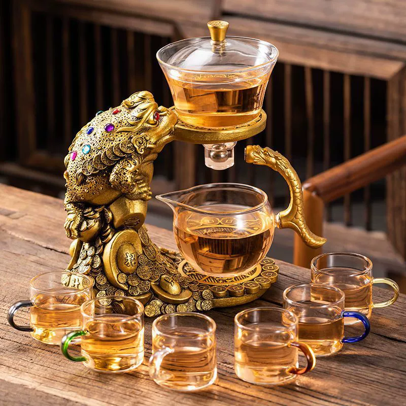 Glass automatic tea set for home use, teapot for office