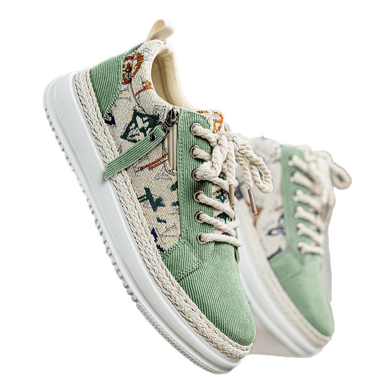 Zapatos de hombre 2025 nuevo estilo de primavera y verano para hombre deportes de fondo plano todo fósforo tendencia de moda simple zapatillas de deporte casuales para hombre