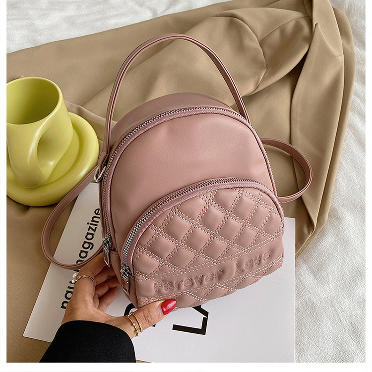 Rhombus Multifunctional Solid Color One-shoulder Portable Backpack Wholesale Nihaojewelry display picture 36