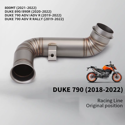 Exhaust pipe drumless middle section for