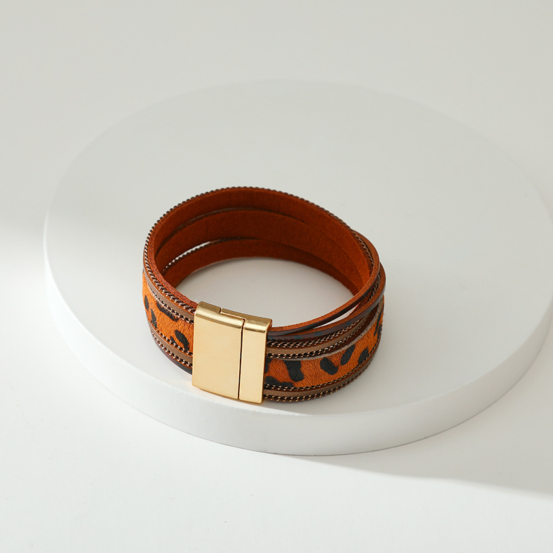 Fashion Leopard Pu Leather Womenu0027S Bangle 1 Piece