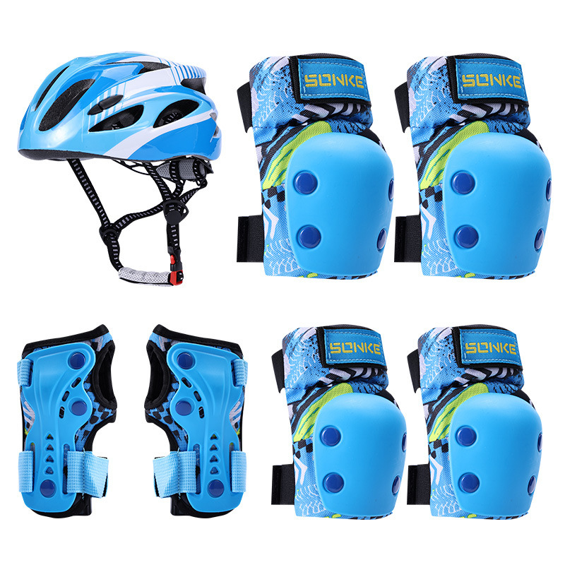 Roller Skating Protector Children's Helmet Cycling Full Set Turtle Skateboard Skating Balance Bike Sports Anti-fall Knee Protector
