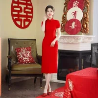 2024 Новый Cheongsam невеста тост костюм Cheongsam открывается вступительный экзамен в колледж