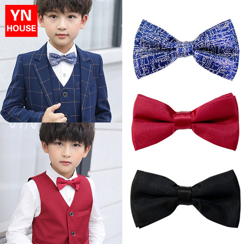 Children's bow tie Korean style boy tie trendy wine red baby bow tie primary school student performance performance butterfly bow tie wholesale