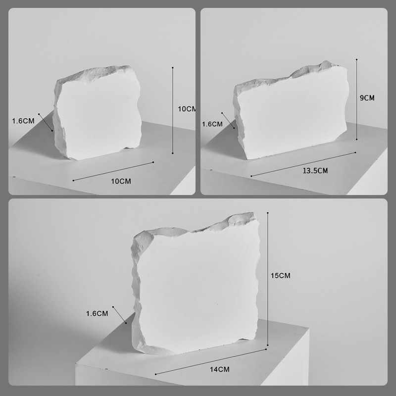 Estilo nórdico blanco irregular yeso fotografía decoración props joyería al por mayor producto de la joyería fotografía de fondo
