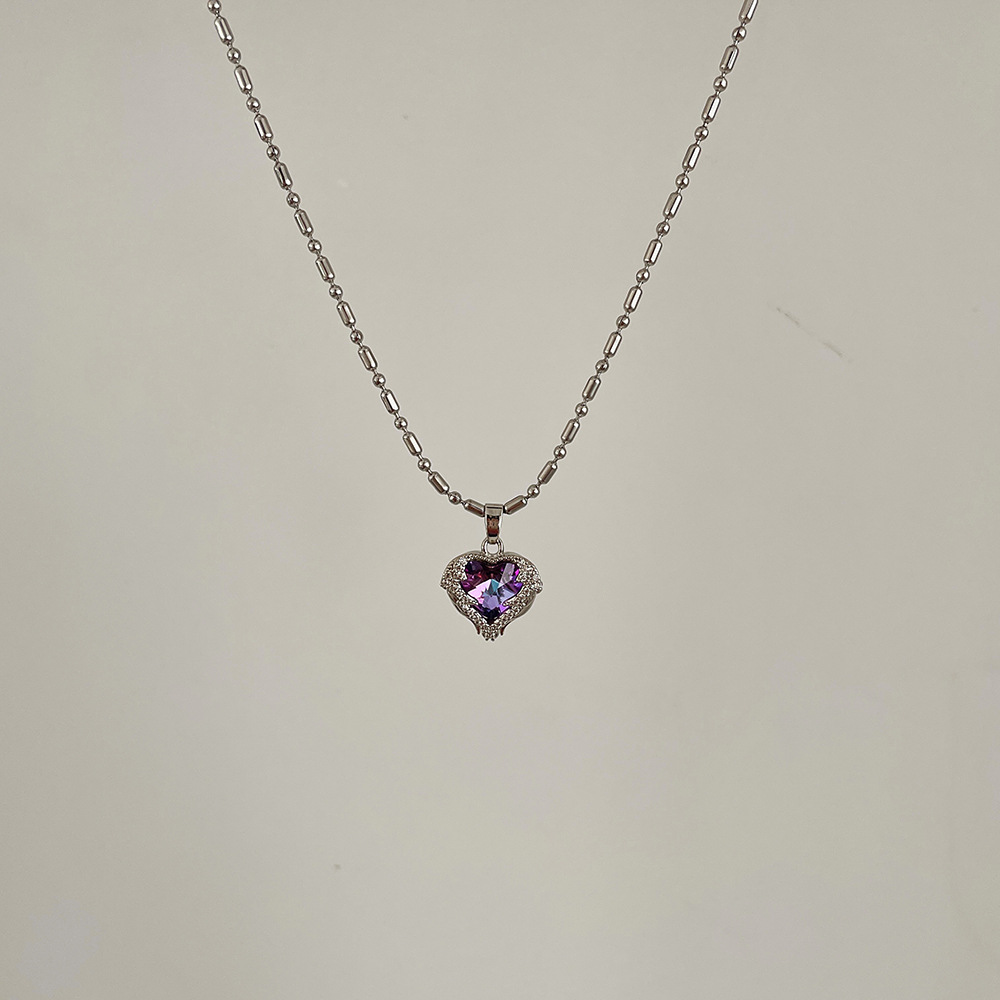 1 Pièce Mode Forme De Cœur Métal Incruster Diamant Artificiel Femmes Pendentif display picture 4