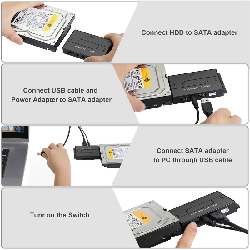 Трёхиспользовательный USB3.0 ротор IDE/SATA конвертер Easy Drives для 2.5-дюймовых/3.5-дюймовых жестких дисков/оптических приводов