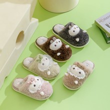 爆款冬季情侣棉拖鞋2025卡通可爱云朵羊家居室内保暖舒适平底棉鞋