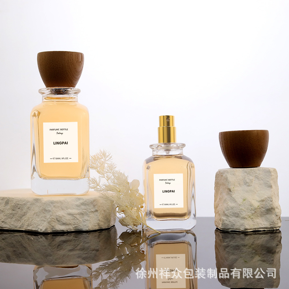 Los fabricantes venden botellas de perfume transparentes al por mayor con tapa de aspersor, botellas de vidrio vacías se pueden rociar en color como etiquetas logo image 4