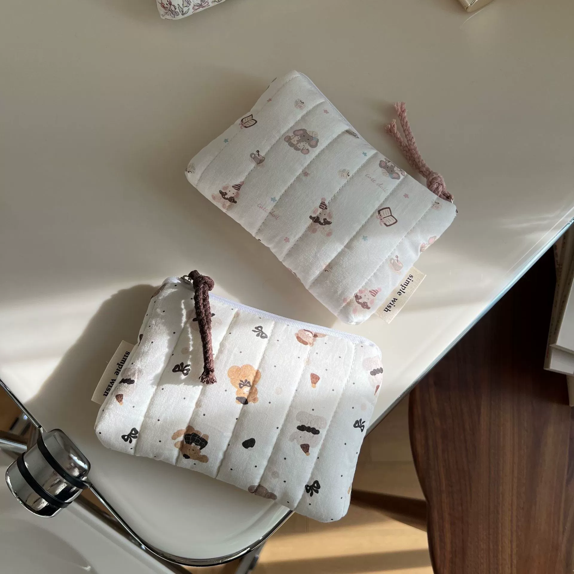 Карманный кошелек с картами, держатель для наушников, помада, сумка для хранения, корейский стиль