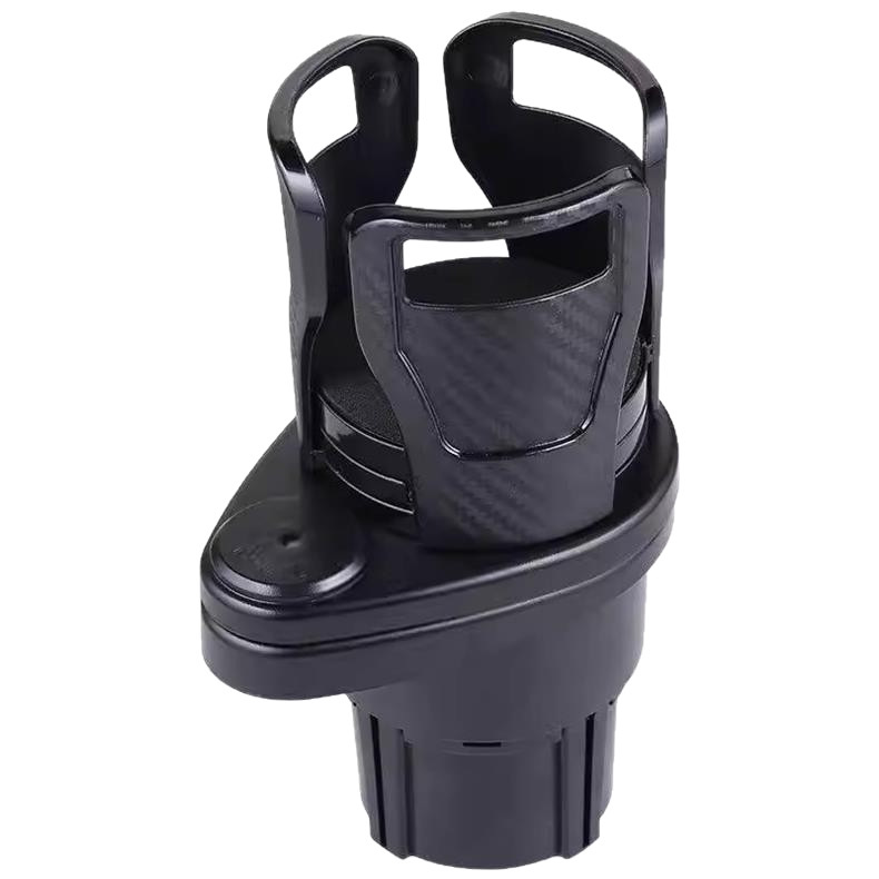 New Multifunctional Car Cup Holder Carbon Fiber Cup Holder Car Dashboard Drink Holder One-To-Two Double-Layer Cup Holder