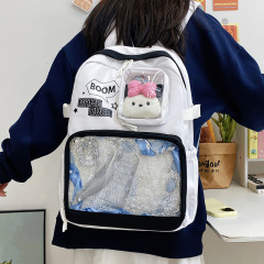 新しいランドセル大容量中学校と高校日本透明学生 diy バックパック二次元バーバッグトレンディなバックパック