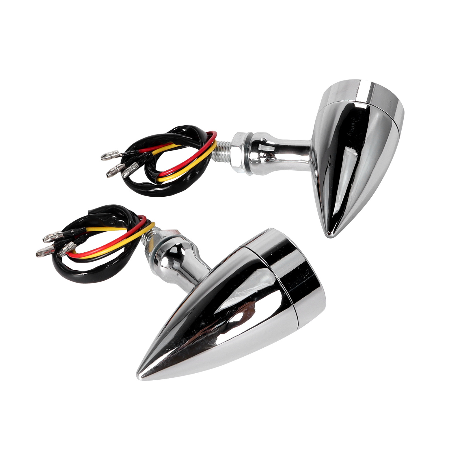 Motorcycle Retro Modified Aluminum Alloy Turn Signal Light Harley Cruiser Led Grid Bullet Turn Light