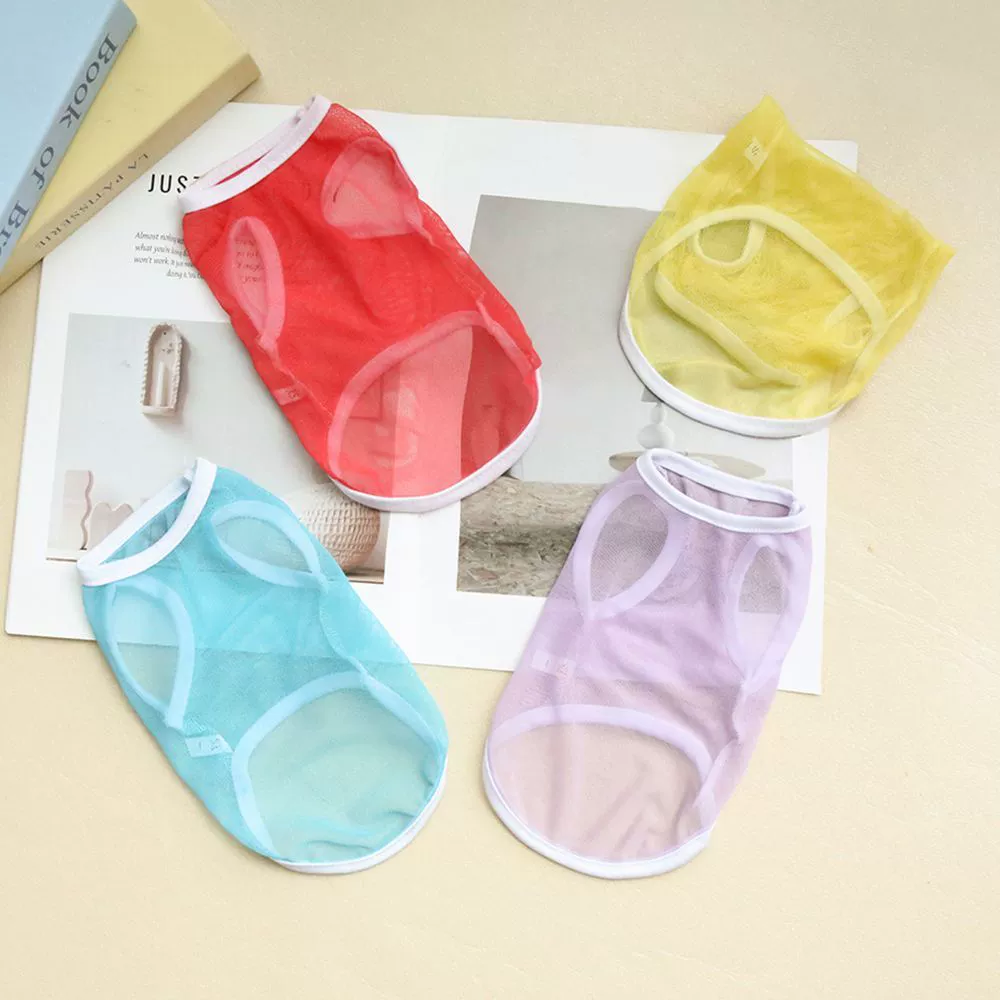 Летний жилет для домашних животных, однотонный однотонный жилет для собак, дышащая простая одежда