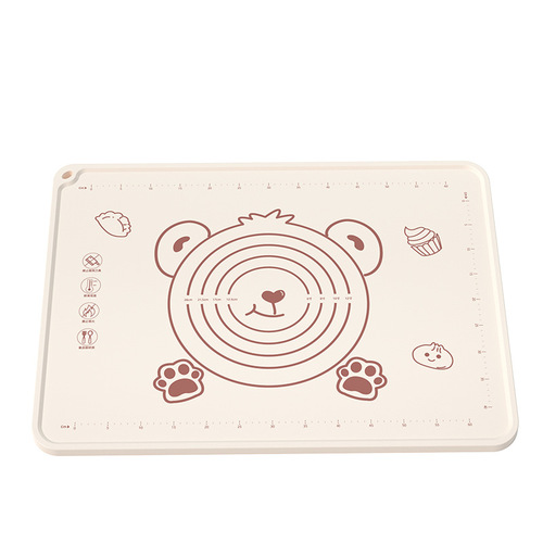Antibacterial silicone mat thickened kneading mat food grade rolling mat household chopping board large kitchen baking and dough mat