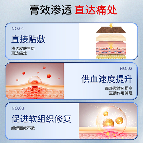 Facial paralysis patch, facial hot compress and straightening ointment, Bensang massage therapy device, sequelae of mouth crooked recovery artifact patch